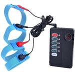 4Pcs Adjustable E-Stim Penis Ring Cock Rings Loops Wires With Electro Power Unit Box Kit Electro Stimulation Masturbation Set Electric Shock Device For Male For Beginner