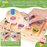 2 In 1 Magnetic Color And Number Maze, Abc Alphabet Puzzles Board Magnet Ice Cream Toys, Montessori Educational Magnet Puzzle, Preschool Learning Counting Toys For 2 3 4 5 Christmas Birthday Gifts