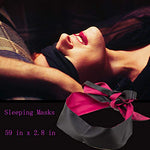 Soft Satin Eye Mask Blindfold Comfortable Sleeping Masks - 59 in x 2.8 in