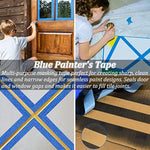 9 Rolls Blue Masking Tape, 0.94 Inch x 60.1m, Easy Removal for Painting & DIY