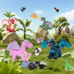 Giant 7 Pcs Dragon Stuffed Animals - 22" Dragon Plush Toy With 4 Babies & 2 Eggs In Mom'S Belly, Soft Dinosaur Plush Set Birthday Gift For Boy Girl Kid Christmas Baby Shower Party Decoration