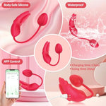 App Remote Control Vibrator,Wearable G-Spot Clit Dual Stimulation Vibrators,Womens Adult Sex Toys With 9 Vibration Modes,Wearable Panty Mini Discreet Butterfly Vibrator For Couples