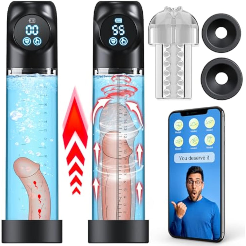 Penis Pump Male Sex Toys - Electric Sex Toys For Men Penis Extender With Diy App, Penis Pumps Enlarger, Dick Pussy Penile Cock Pump, Male Masturbator Adult Toys For Men Penis Extension