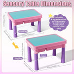 Unicorn Sensory Table with 2.6Lbs Sand, Sand Table with Lid