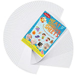 100 Pcs Mini Shrink Plastic Sheets for Kids, 3 x 2 Inch Sanded Craft Film