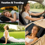 Portable Inflatable Wedge Pillow For Traveling - Wedge Pillow For Sleeping,30S Blow Up Small Inflatable Wedge Body Positioner,Lightweight Bed/Leg/Hip/Ankle Elevation Pillows,Under Knee Pillow,Black