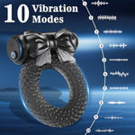 Vibrating Cock Ring Sex Toys For Men, Silicone Penis Ring With Mini Vibrator Bullet For Longer Harder Stronger, 10 Vibrations Adult Male Couple Sex Toy