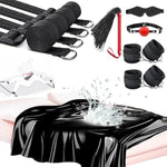 Bdsm Bed Restraints Sex Toys, Bondage Sex Bed Sheets Restraints Waterproof, Mess-Proof Play Sheet With Bed Straps Ball Gag Bdsm Whip, Sex Thing For Couples Kinkly Bedroom