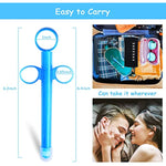 Lube Applicator For Women,Men,Female Lubricant Tube Shooter With 10Ml Scales [2 Pack+Storage Bag] Reusable, Smooth With Rounded Tip & Cap,Easy Use/Clean