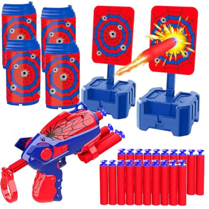 Spider Shooting Toys For 3-12 Year Old Boys - Anime Web Shooter For Kids, Shooting Targets Toys With Foam Dart For Age 3-4 4-6 6-8 8-12 Boys, Launcher Set For Christmas Birthday Party Favor Gifts