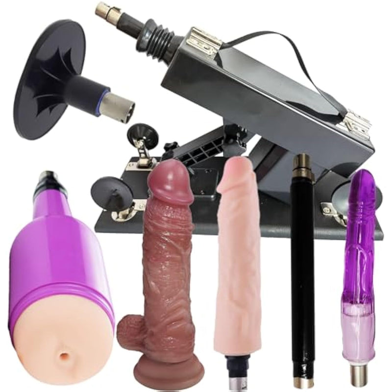 Sex Machine For Women With Machine Dildo And Suction Cup Adapter,Sex Toys For Men, Automatic Thrusting Machine With 3Xlr Connector Attachment For Couples Enhanced Versatility