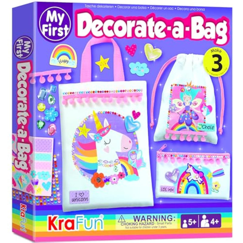 Unicorn and Fairy Themed Bag Decorating Craft Kit for Girls Ages 5-10