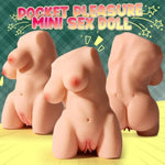 Portable Mini Sex Doll, Realistic Pocket Pussy Male Masturbators, Silicone Sex Dolls Fantasy Female Torso With Big Boobs, 3D Tight Vagina & Anal, 2.3Lb Love Doll Sex Toys For Men Masturbation Pleasure