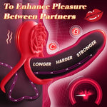 Vibrating Cock Ring Sex Toys - Penis Ring Vibrator Adult Toys For Men Women, 7 Modes Cockring Sexual Stimulation Long Lasting Stronger Male Rose Sex Toys For Couple Pleasure