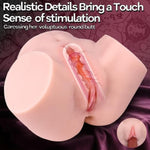 Male Masturbator Sex Doll Pocket Pussy Adult Sex Toys For Men, 2 Hole Lifelike Soft Vagina And Anal Channel With Strong Suction, 7.4Lb Realistic Stroker Pussy Ass Sex Toy For Sex Positions