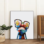 Abstract Frog Paint by Numbers Kit for Adults Beginners, 16x20 inches