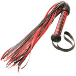 Scarlet Couture Beat Me Please Whip, 21 Inch Vegan Leather Bondage Whip, Soft And Firm Flogger For Sensory Play, Woven Handle With Wrist Loop, Bdsm Accessories For Couples, Kinky Adult Toy