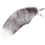 Versatile Tail Stainless Steel Fox Tail: Sensual Anal Plug & Stylish Keychain (Small Plug, Blue)