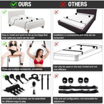 Sex Toys Bdsm Bondage Restraints Hogtie Set, 4 Adjustable Bed Restraints Door Hanging Swing Sex Straps Kit With Handcuffs Blindfold Tickler, Bondage Gear & Accessories For Adult Couples Sex Games