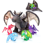 5 Pcs Dragon Plush Toys 16 Inch Dragon Stuffed With 4 Babies Dragons In Mommy Dinosaur Belly, Plush Animal For Kids Boys Girls Birthday Christmas Party Decoration Student Classroom Prizes