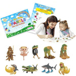 20-Piece Diamond Painting Kit for Kids Ages 6+, Shark & Animal Designs