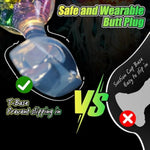 Large Silicone Crystal Butt Plug, Glass Anal Plug Inside Anal Strecher, Anal Dilator Training For Women And Men, Wearable Buttplug Anal Trainer Luxury Jewelry Buttplug, Fantasy Adults Sex Toy