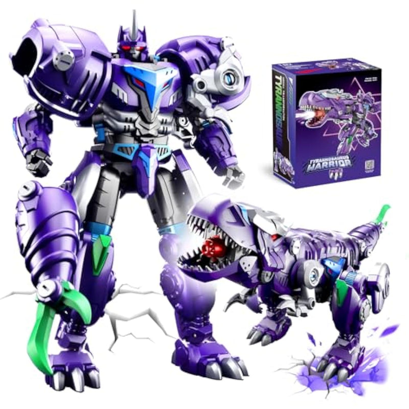 Transforming Toys Figures-Robot Toys For Boys, Action Figure For Kids 5 + Birthday Dinosaur Toys For Kids 5-14, Abs Metal Texture-Part Of Alloy