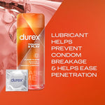 Durex Water Based Lube for Sex, Touch & Play Personal Lubricant with Ylang Ylang, Anal Lube & Sex Lube for Women & Men, Personal Lube for Anal Sex, Sex Lubricant & Sex Toy Lube, 6.76 fl oz