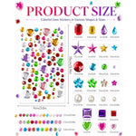 3062 Pcs Self-Adhesive Gem Stickers, Heart Rhinestones for Face Jewelry & DIY Crafts