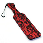 Leather Spanking Paddle - Lace Leather Spanking Toy For Sex, Red