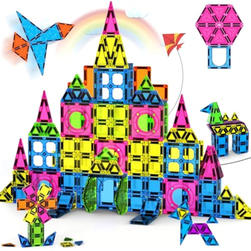 250 Pcs 3D Stem Educational Magnetic Tiles For Kids Magnetic Blocks For Kids Magnetic Building Blocks Set