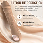 Thrusting Dildo Vibrator Sex Toys - 2 In1 Adult Toys For Women G Spot Dildos Nipple Toys Clitoral Stimulator With 5 Thrust & 10 Vibrate, Realistic Silicone Dildo For Woman Couples