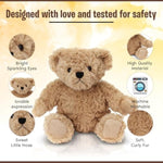 Plush Teddy Bear Stuffed Animal – Soft Cuddly Huggable Plush Toy For Kids & Adults – 10 Inch For Birthday Graduation Valentine & Holidays (Coco The Curly Bear)
