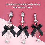 Luxury Stainless Steel Metal Anal Trainer Jewel Butt Plug Sm Small Bell Adult Anal Plugs(Mini)