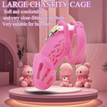 Male Chastity Device with Lock - Silicone Cage for Penis Restraint and Exercise