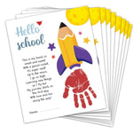 10 First Day of School Handprint Art Kit, DIY Handprint Craft for Kids