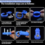 Men'S Soft Silicone Chastity Cage Chastity Device Portable Wellness Chastity Ventilation Lock Device Adult Toy Purple