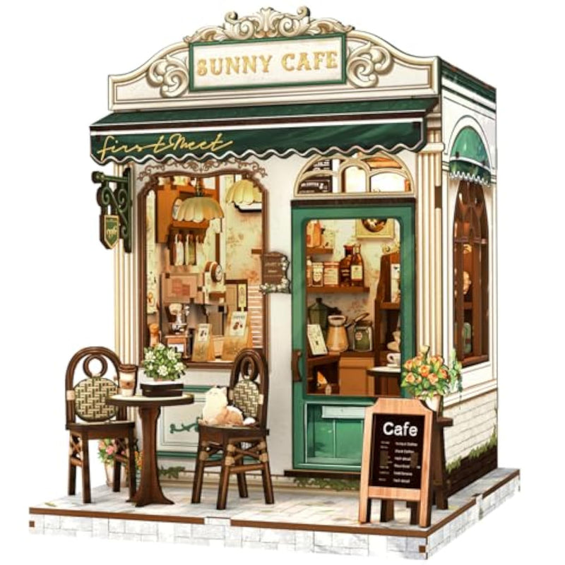 Miniature Book Nook Kit: Sunny Cafe 3D Puzzle for Adults