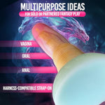 Fantasy Dildo Monster Dong With Strong Suction Cup For Hands-Free Play Thick Dildos 8.7" Long Soft Silicone Flexible Dildos For Vagina Anal Pleasure Sex Toy For Women Men Couples