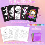 Foil Art Crafts Kit for Girls Ages 4-12, Perfect Birthday Gift Toy for Kids