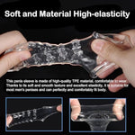 Penis Rings Cock Sleeve For Men,Silicone Cock Rings 2Pcs Stretchy Textured Studded Stretchy,Erection Enhancing Enhance Men Enlarger For Go-Long Stamina (Transparent)