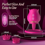 Sucking Vibrator Sex Toys - Rose Vibrators With 3 Brush Heads And Removable Cup, 12 Rotation 8 Sucking Modes For Clitoral, Nipple, Anal Stimulation, Adult Sex Toy For Women Or Couples Pleasure