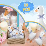 12 Pcs One Silly Goose Party Favors Stuffed Animal Plush Toy 9.8 Inch Goose Plush Soft Stuffed Animal For Birthday Shower Party Supplies Home Decorations(Classic,Blue Plaid)