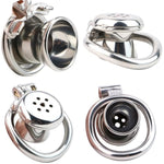 Male Chastity Cage Metal Chasity Cage Sm Extrusion Small Chastity Device Stainless Steel Penis Cage Bondage Gear Accessories Adult Sex Toys For Men 45Mm Ring