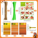 Halloween Pumpkin Craft Kit - 36 Pieces DIY Fall Thanksgiving Gratitude Pumpkin Craft for Kids