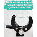 Diy Clamp Adapter For “Fr Series” Premium Sex Machine For Clamp Vibrator Dildo Toys(Black Clamp)