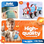 Stem Kits, 6-In-1 Kids Building Blocks Set - 142 Pcs Educational Construction Toys With Storage Box For Kids Ages 5+