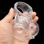 Male Ball Stretcher Scrotum Ring Ball Erection Enhancer Penis Cock Ring Scrotum Pouch Enhancer Delay Sex Toys For Men Bdsm (Transparency)