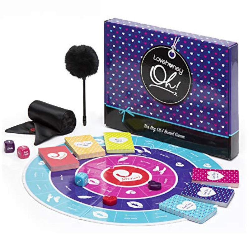 Oh! Adult Board Game For Couples With Blindfold, Cards And Tickler