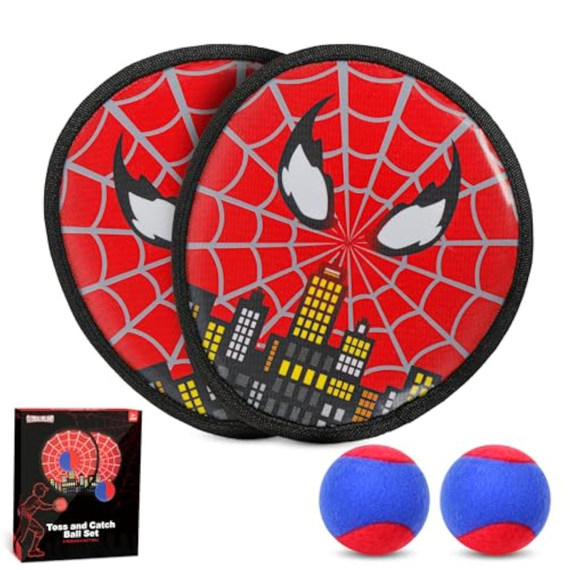 Toss And Catch Ball Game For Kids, 2 Pcs Beach Outdoor Toys Set, Toddler Baseball Glove & Catch Ball Toy For Yard Beach Camping Birthday For 3 4 5 6 7 8-12 Year Old Boys Girls